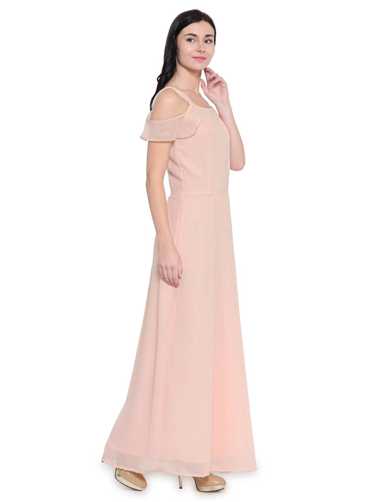 Florence Nude Sleevless Maxi Dress